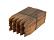 Hardhout piketpalen 2 x 3 x 30 cm (25 st. per bundel)