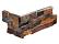 Stone Panels Rusty Slate (40+20)x15x1,5-2,5 cm (1 hoek=1 set)