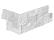 Stone Panels Snow White Marble (40+20)x15x1,5-2,5 cm (1 hoek=1 set)